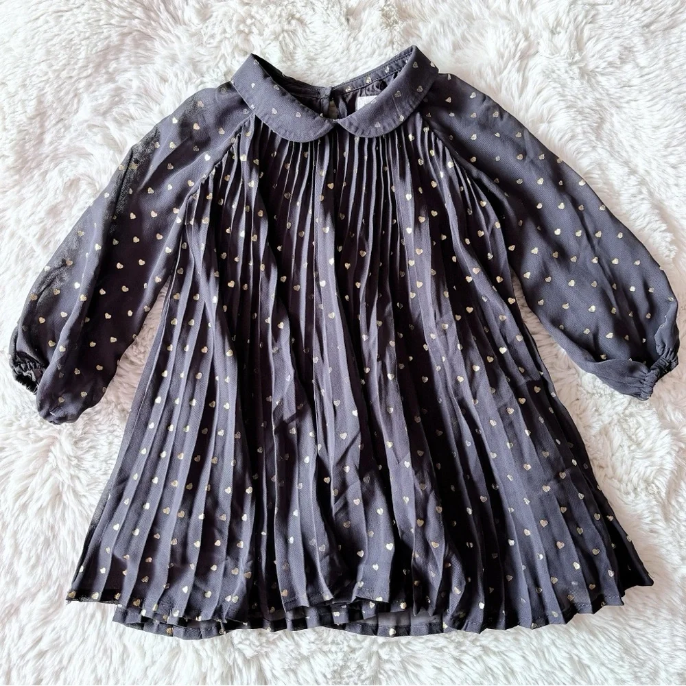 Moving Sale! EUC baby GAP 🩶 Foil Heart Dress Lined 18-24 Months